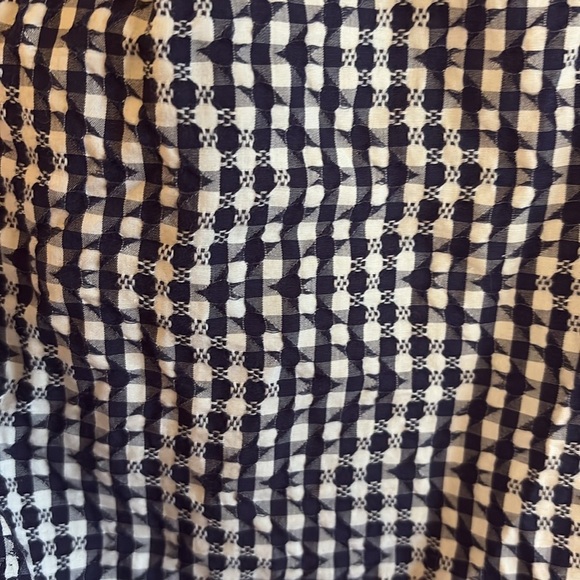 Visconti Textured Navy Gingham Casual Button Down Shirt/ Size small/ 100%cotton - Picture 5 of 7